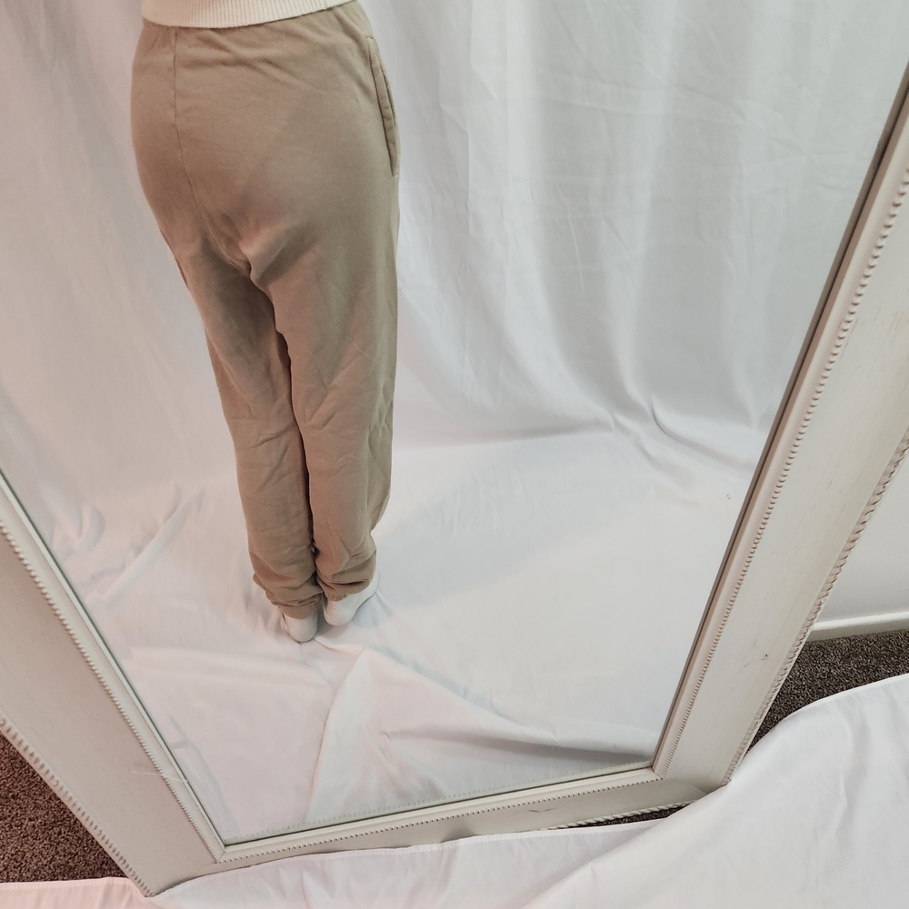 Joah Brown Men's Cream Joggers - Picture 4 of 8